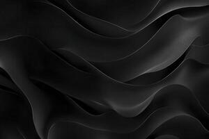 suave negro olas fluido graciosamente a través de un oscuro antecedentes creando un resumen modelo de ligero y sombra foto