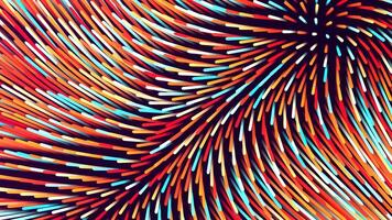 Turquoise Red and Orange Turbolent Tubular Abstract Background VJ Loop l 4K video