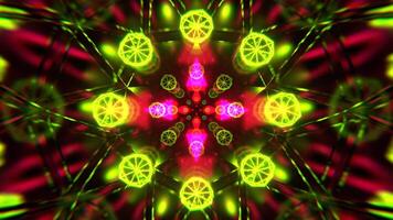 Licht Grün und Rosa Spiegel Abstraktion mit Neon- Dreiecke Hintergrund vj Schleife l 4k video