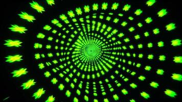 Light Green Star Tunnel Background VJ Loop l 4K video