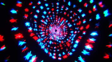 Red and Blue Blurred Twinkling Star Tunnel Background VJ Loop l 4K video