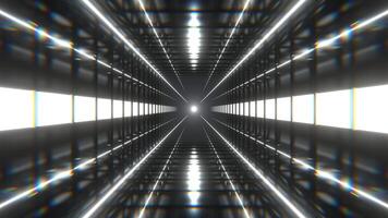 White Square Neon Tunnel Background VJ Loop 4K video