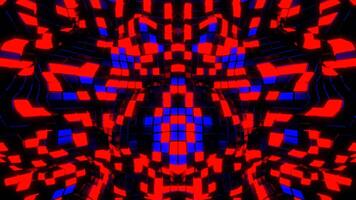 azul e vermelho rede do comovente quadrados fundo vj ciclo eu 4k video
