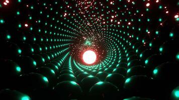 Red and Turquoise Abstract Spiral Tunnel With Particles Background VJ Loop l 4K video
