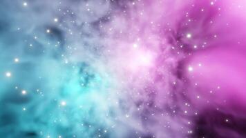 Cyan and Pink Nebulae Background VJ Loop l 4K video