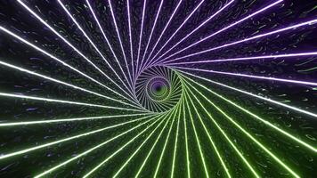Light Green and Purple Spiral Neon Abstract Background VJ Loop l 4K video