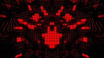 vermelho metálico rede do comovente quadrados fundo vj ciclo eu 4k video