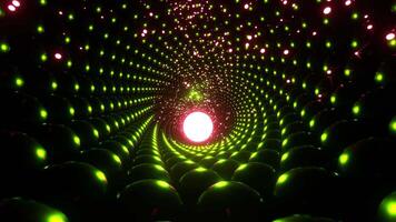 Pink and Light Green Abstract Spiral Tunnel With Particles Background VJ Loop l 4K video