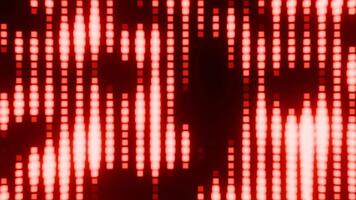 Red Neon Blurred Equalizer Pixels Background VJ Loop l 4K video