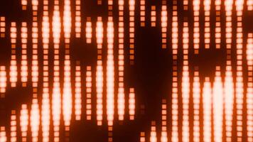 Orange Neon Blurred Equalizer Pixels Background VJ Loop l 4K video