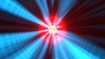 Cyan and Red Mesh Neon Tunnel Background VJ Loop l 4K video
