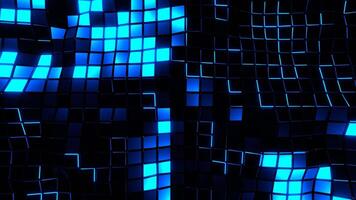azul néon quadrado rede fundo vj ciclo eu 4k video