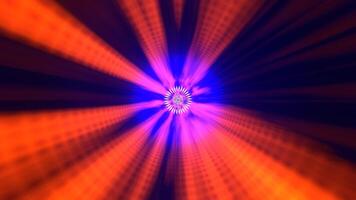 Orange and Blue Mesh Neon Tunnel Background VJ Loop l 4K video