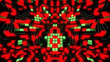 Red and Light Green Grid Of Moving Squares Background VJ Loop l 4K video