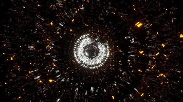 White and Orange Abstract Sci-Fi Background VJ Loop l 4K video