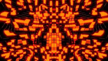 Orange Grid Of Moving Squares Background VJ Loop l 4K video