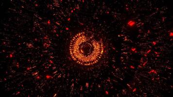 Red and Orange Abstract Sci-Fi Background VJ Loop l 4K video