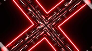 Red and White Abstract Square Neon Tunnel Background VJ Loop 4K video