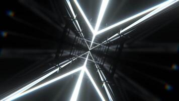 White Abstract Sci-Fi Square Tunnel Background VJ Loop 4K video