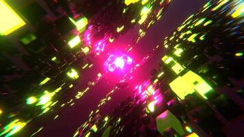Light Green and Pink Abstract Cubes Sci-Fi Background VJ Loop l 4K video