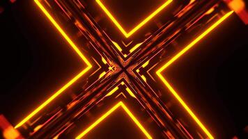 Red and Orange Abstract Square Neon Tunnel Background VJ Loop 4K video