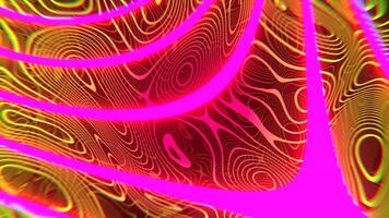 Pink and Light Green Abstract Neon Wavy Background VJ Loop l 4K video