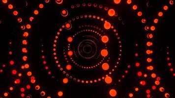 Red and Orange Abstract Background Of Dotted Rings VJ Loop l 4K video