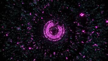 Cyan and Pink Abstract Sci-Fi Background VJ Loop l 4K video