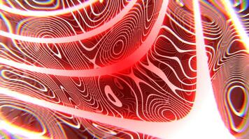 Red and White Abstract Neon Wavy Background VJ Loop l 4K video
