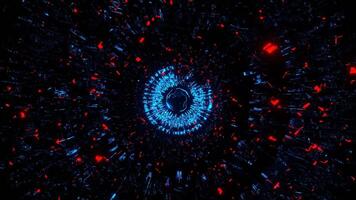 Blue and Red Abstract Sci-Fi Background VJ Loop l 4K video