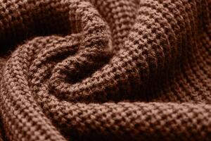 Mocha Mousse - color of the year 2025. texture of autumn warm sweater photo