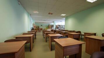 Modern classroom without students. View of auditorium for lectures at university video