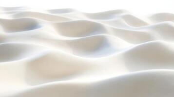 Smooth white sand dunes create serene and minimalistic landscape photo
