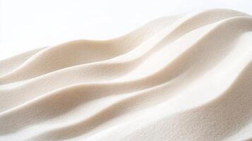 Smooth white sand waves create minimalistic and serene landscape photo