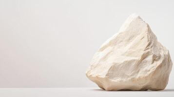 large white rock on simple and minimalistic background photo