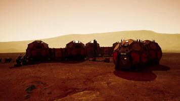 Exploring a Martian base with advanced habitats on the red planet video