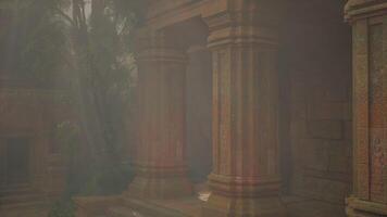 Foggy View of Building With Columns video