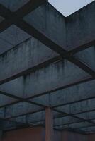 A concrete structure in the form of intersections. Soviet architecture. Panel photo
