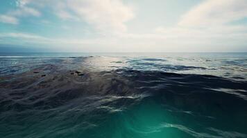 Serene Ocean View Under Partly Cloudy Skies video