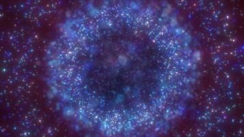 Abstract background with shimmering blue lights and particles creating a dreamy, cosmic atmosphere. Ideal for digital and tech-themed designs video