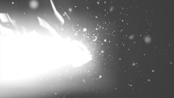 Abstract white electric lightning energy burst in dark space, creating a powerful visual of energy and motion background video