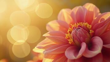 Daffodil flower vibrant sun light and blurred background photo