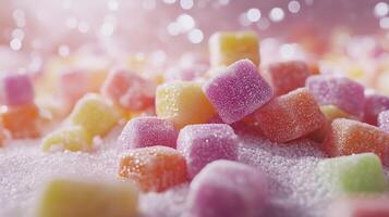 Sugar cube stack sweetener for cake, drink and food photo
