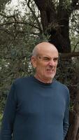 Elderly Man Eats A Lemon In The Countryside And Makes Sour Disgusted Face video