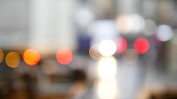 Blurred City Traffic Lights Creating a Mesmerizing Scene at Night video