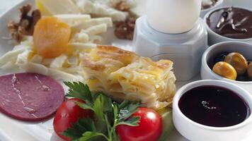 Turkish Breakfast Served on Table video