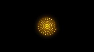 Neon abstract spiral background with glow on black Background video