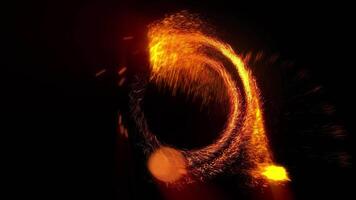 The spatial portal spins and emits spectacular sparkling sparks. video