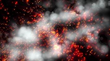 Golden, sparkling sparks carried by the wind towards the effect of the elements and immerse you in its atmosphere. video