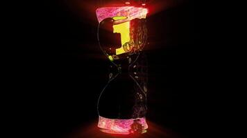 An abstraction of an hourglass symbolizing the transience of time. video